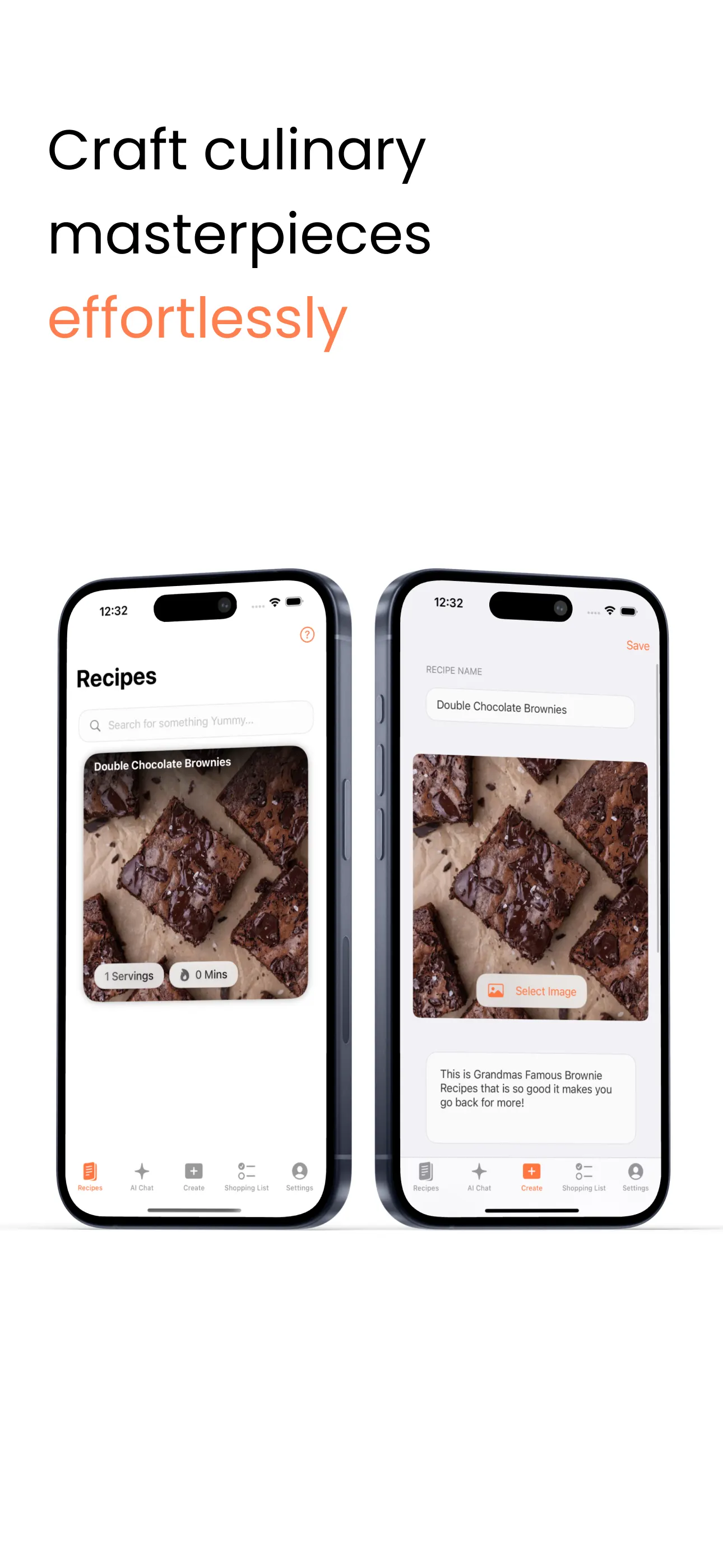 Kinlily cookbook screen 1, showing recipes in the app